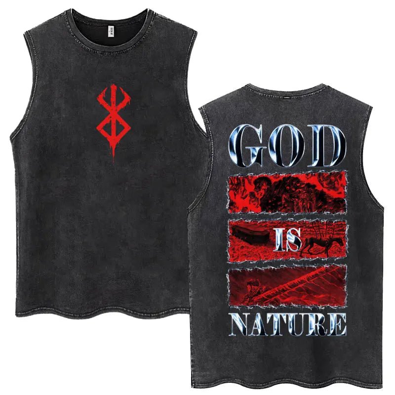 Anime Berserk Guts lavé Harajuku débardeurs rétro Manga Gatsu Griffith Zodd t-shirts sans manches unisexe coton surdimensionné T-Shirt - FATAONAnime Berserk Guts lavé Harajuku débardeurs rétro Manga Gatsu Griffith Zodd t-shirts sans manches unisexe coton surdimensionné T-ShirtMode & Lifestyle HommeFATAON