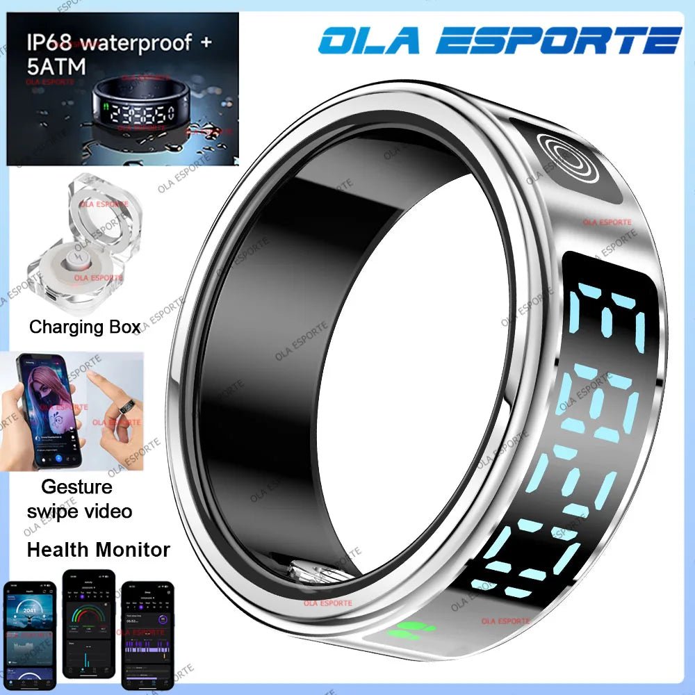 Anneau intelligent avec écran d'affichage et tactile, gestionnaire de santé, vidéo de balayage de gestes, étanche 5 ATM pour hommes et femmes, Smartring 2026, nouveau - FATAONAnneau intelligent avec écran d'affichage et tactile, gestionnaire de santé, vidéo de balayage de gestes, étanche 5 ATM pour hommes et femmes, Smartring 2026, nouveauTechnologie IntelligenteFATAON