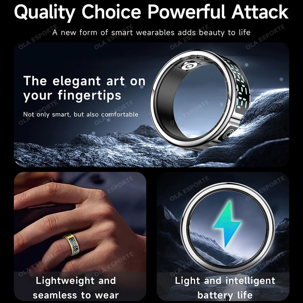 Anneau intelligent avec écran d'affichage et tactile, gestionnaire de santé, vidéo de balayage de gestes, étanche 5 ATM pour hommes et femmes, Smartring 2026, nouveau - FATAONAnneau intelligent avec écran d'affichage et tactile, gestionnaire de santé, vidéo de balayage de gestes, étanche 5 ATM pour hommes et femmes, Smartring 2026, nouveauTechnologie IntelligenteFATAON