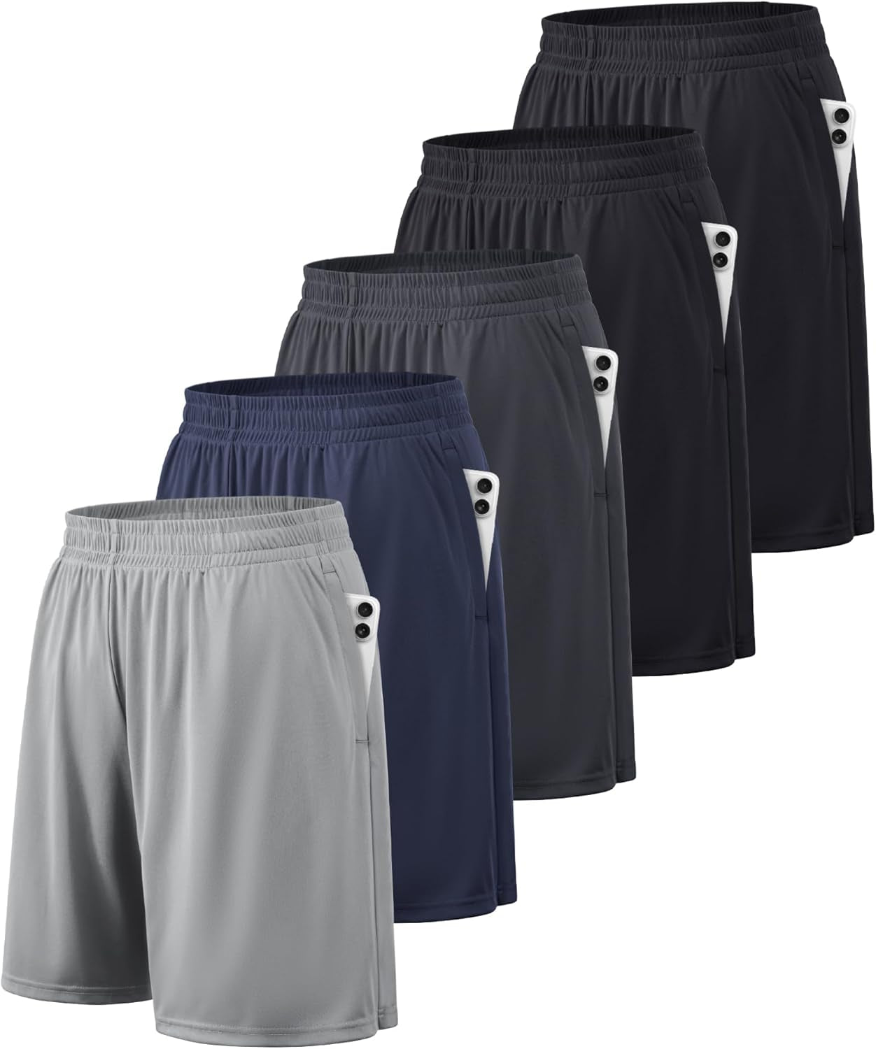 Athletic Shorts for Men with Pockets and Elastic Waistband Quick Dry Activewear - Fix & GoAthletic Shorts for Men with Pockets and Elastic Waistband Quick Dry ActivewearFix & Go