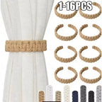 Attaches de rideaux bohèmes faits à la main en jute avec design en fibres naturelles – Supports élégants pour draperies, parfaits pour les accents de chambre - FATAONAttaches de rideaux bohèmes faits à la main en jute avec design en fibres naturelles – Supports élégants pour draperies, parfaits pour les accents de chambreSolutions MaisonFATAON
