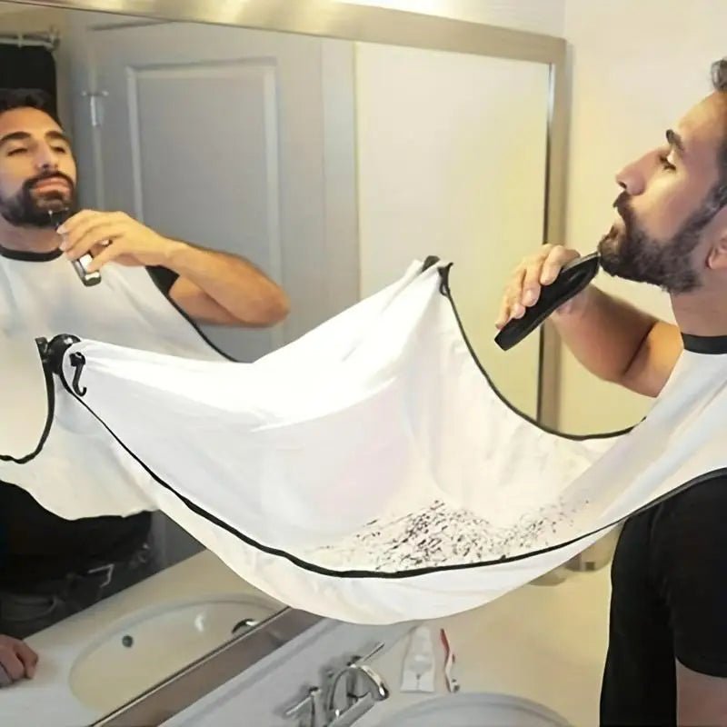 Attrape-cheveux pour barbe pour hommes, tablier de toilettage avec couvercle miroir pour un nettoyage facile, outil de coiffure pour hommes - FATAONAttrape-cheveux pour barbe pour hommes, tablier de toilettage avec couvercle miroir pour un nettoyage facile, outil de coiffure pour hommesBeauté HommeFATAON