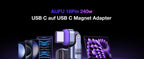 AUFU 240W Magnetic Type C to Lightning Adapter 16Pin USB - C to Type - C Fast Charge USB C Female Converter for iPhon Xiaomi Macbook - FATAONAUFU 240W Magnetic Type C to Lightning Adapter 16Pin USB - C to Type - C Fast Charge USB C Female Converter for iPhon Xiaomi MacbookFATAON