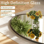 AUROMIR Miroir de salle de bain ovale 26"x38" Miroir mural pour vanité Noir - FATAONAUROMIR Miroir de salle de bain ovale 26"x38" Miroir mural pour vanité NoirSolutions MaisonFATAON