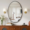 AUROMIR Miroir de salle de bain ovale 26"x38" Miroir mural pour vanité Noir - FATAONAUROMIR Miroir de salle de bain ovale 26"x38" Miroir mural pour vanité NoirSolutions MaisonFATAON