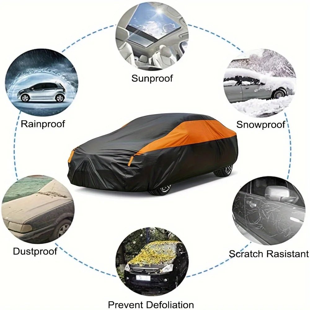 Bâches de voiture imperméables pour l'extérieur, Protection contre le soleil, la pluie et la neige, UV, universelles, SUV/berline 190T, couvertures complètes de Protection pour voiture - FATAONBâches de voiture imperméables pour l'extérieur, Protection contre le soleil, la pluie et la neige, UV, universelles, SUV/berline 190T, couvertures complètes de Protection pour voitureAccessoire AutoFATAON
