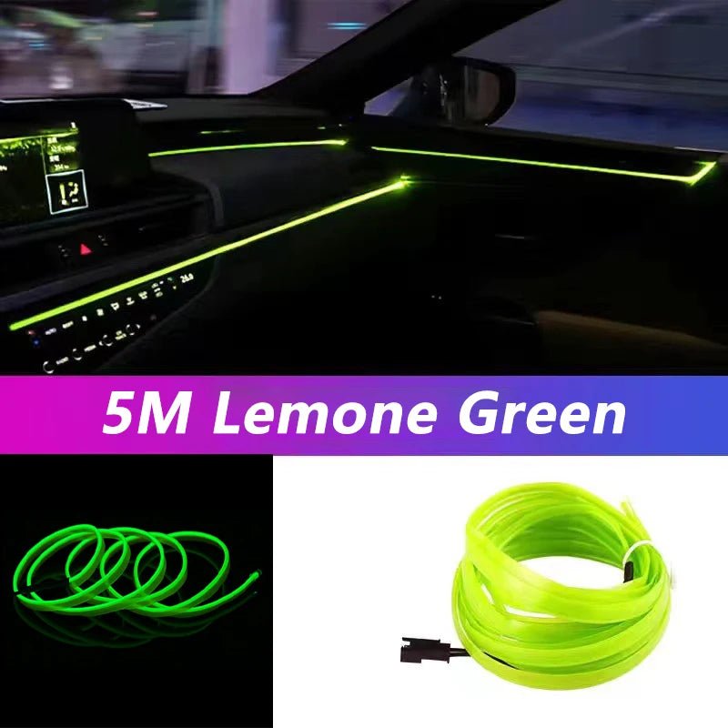 Bande lumineuse LED pour intérieur de voiture, néon, câblage EL, lampe décorative pour auto, bricolage, lumière ambiante flexible, USB, escales de fête, diode, 5m - FATAONBande lumineuse LED pour intérieur de voiture, néon, câblage EL, lampe décorative pour auto, bricolage, lumière ambiante flexible, USB, escales de fête, diode, 5mAccessoire AutoFATAON