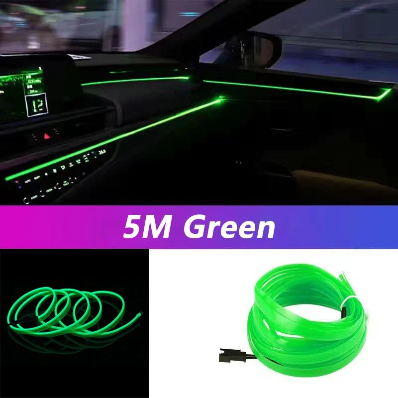 Bande lumineuse LED pour intérieur de voiture, néon, câblage EL, lampe décorative pour auto, bricolage, lumière ambiante flexible, USB, escales de fête, diode, 5m - FATAONBande lumineuse LED pour intérieur de voiture, néon, câblage EL, lampe décorative pour auto, bricolage, lumière ambiante flexible, USB, escales de fête, diode, 5mAccessoire AutoFATAON