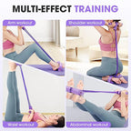 Bandes de résistance de Fitness, extracteur de pédale à 4 tubes, poignées de bande de résistance, corde attachée, équipement d'entraînement assis domestique - FATAONBandes de résistance de Fitness, extracteur de pédale à 4 tubes, poignées de bande de résistance, corde attachée, équipement d'entraînement assis domestiqueFitness & SportFATAON