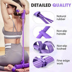 Bandes de résistance de Fitness, extracteur de pédale à 4 tubes, poignées de bande de résistance, corde attachée, équipement d'entraînement assis domestique - FATAONBandes de résistance de Fitness, extracteur de pédale à 4 tubes, poignées de bande de résistance, corde attachée, équipement d'entraînement assis domestiqueFitness & SportFATAON