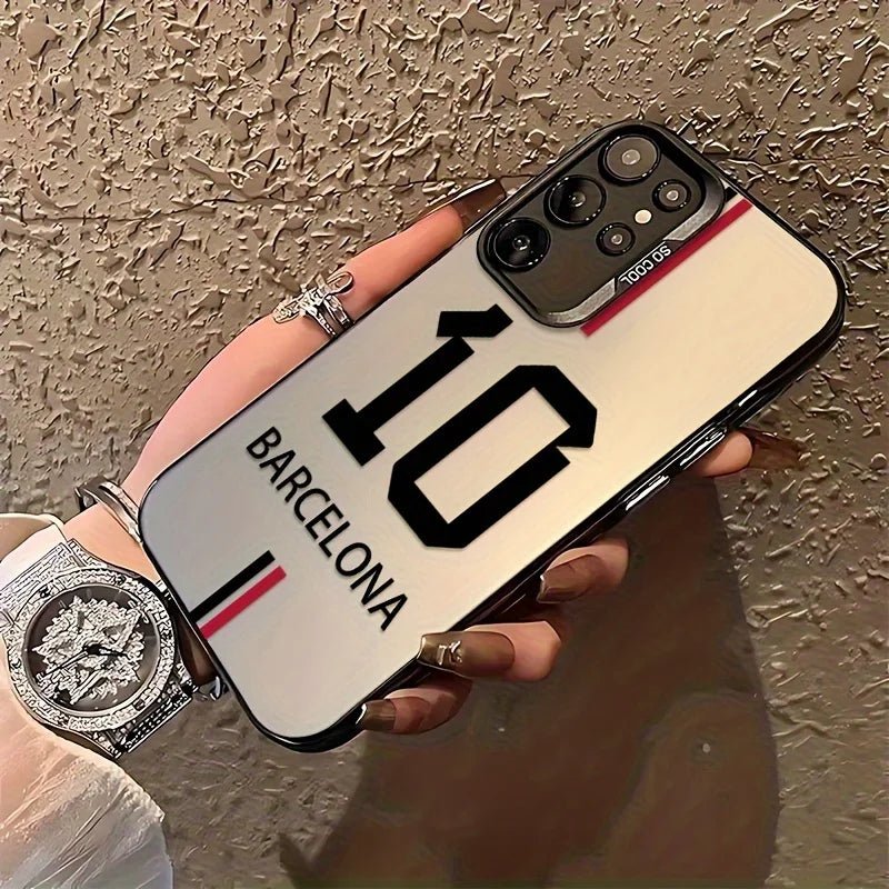 Barcelone numéro 10 motif coque de téléphone élégante pour Galaxy S21/22/S23/S24 Plus/S24 Ultra/S25/A03s/A14/A15 couverture arrière - FATAONBarcelone numéro 10 motif coque de téléphone élégante pour Galaxy S21/22/S23/S24 Plus/S24 Ultra/S25/A03s/A14/A15 couverture arrièreTechnologie IntelligenteFATAON