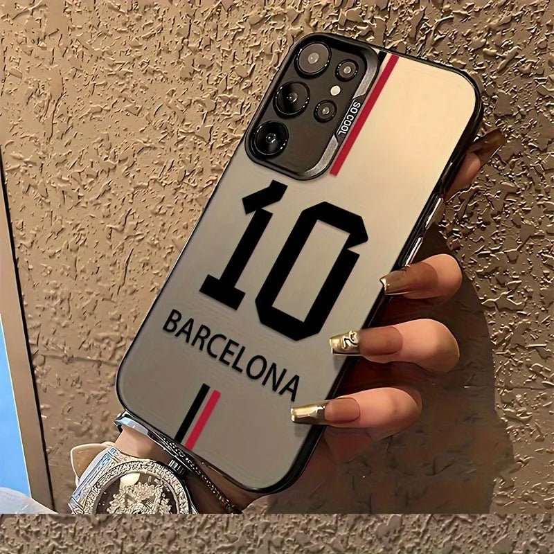Barcelone numéro 10 motif coque de téléphone élégante pour Galaxy S21/22/S23/S24 Plus/S24 Ultra/S25/A03s/A14/A15 couverture arrière - FATAONBarcelone numéro 10 motif coque de téléphone élégante pour Galaxy S21/22/S23/S24 Plus/S24 Ultra/S25/A03s/A14/A15 couverture arrièreTechnologie IntelligenteFATAON