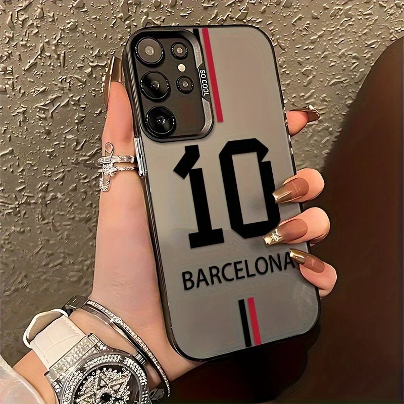 Barcelone numéro 10 motif coque de téléphone élégante pour Galaxy S21/22/S23/S24 Plus/S24 Ultra/S25/A03s/A14/A15 couverture arrière - FATAONBarcelone numéro 10 motif coque de téléphone élégante pour Galaxy S21/22/S23/S24 Plus/S24 Ultra/S25/A03s/A14/A15 couverture arrièreTechnologie IntelligenteFATAON