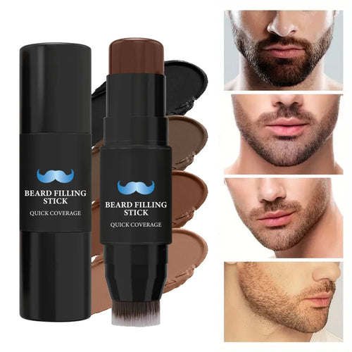 Bâton de remplissage de crayon à barbe et brosse pour hommes, stylo à barbe, bâton de retouche de racine de cheveux, couverture longue durée, maquillage pour moustache et cheveux - FATAONBâton de remplissage de crayon à barbe et brosse pour hommes, stylo à barbe, bâton de retouche de racine de cheveux, couverture longue durée, maquillage pour moustache et cheveuxBeauté HommeFATAON
