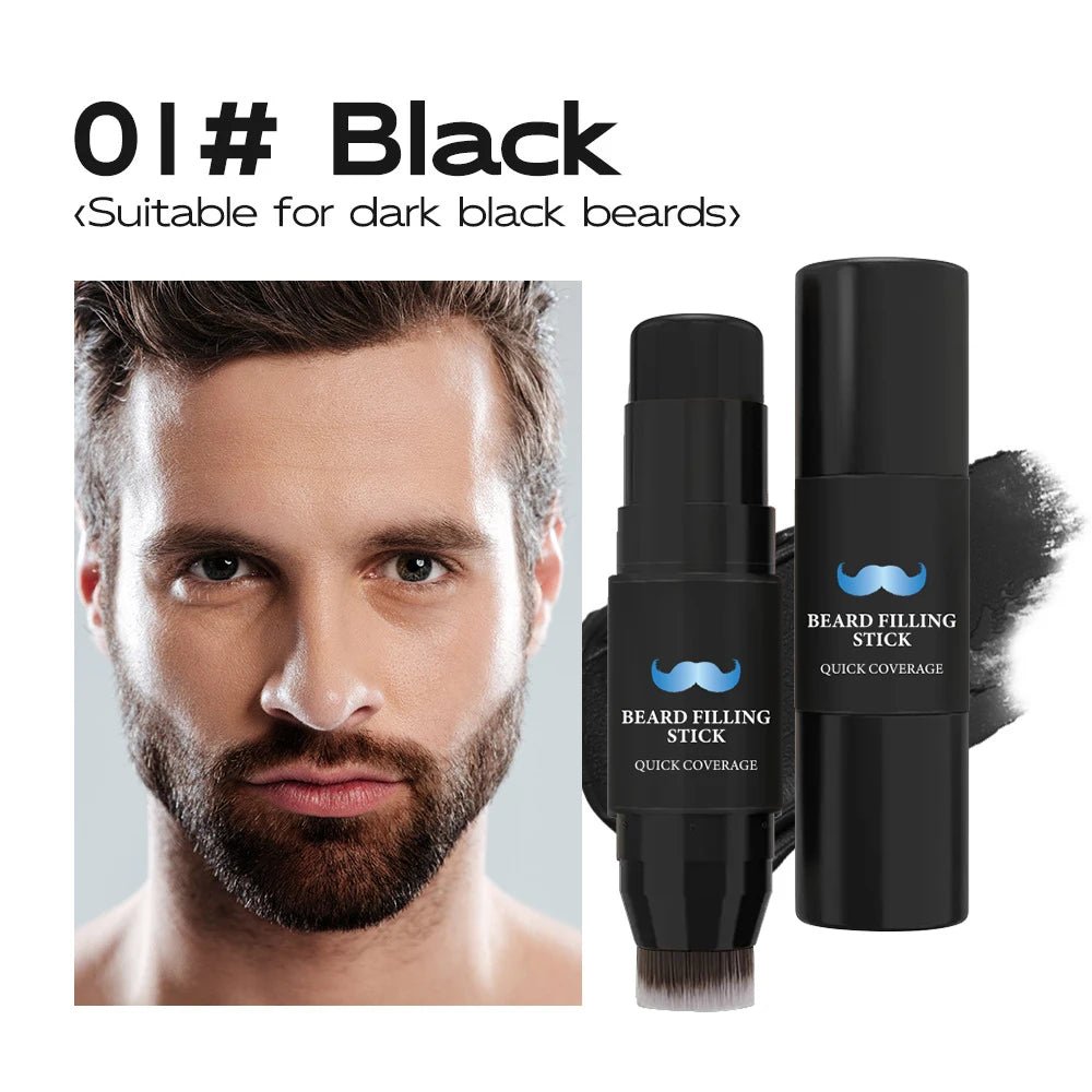 Bâton de remplissage de crayon à barbe et brosse pour hommes, stylo à barbe, bâton de retouche de racine de cheveux, couverture longue durée, maquillage pour moustache et cheveux - FATAONBâton de remplissage de crayon à barbe et brosse pour hommes, stylo à barbe, bâton de retouche de racine de cheveux, couverture longue durée, maquillage pour moustache et cheveuxBeauté HommeFATAON