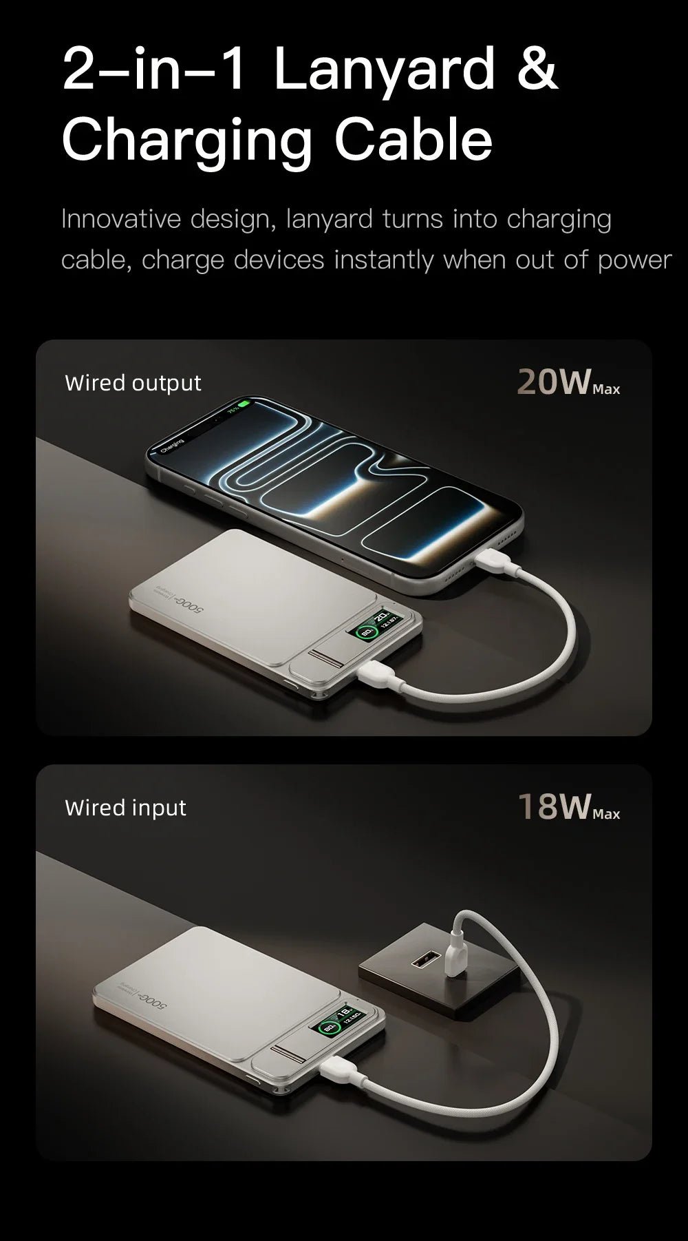 Batterie externe magnétique 10000 mAh pour MagSafe, charge sans fil 20W, batterie externe portable mince pour iPhone 17 16 15 14 13 Pro Max - FATAONBatterie externe magnétique 10000 mAh pour MagSafe, charge sans fil 20W, batterie externe portable mince pour iPhone 17 16 15 14 13 Pro MaxTechnologie PortableFATAON
