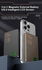 Batterie externe portable magnétique QI 2.1 à charge rapide sans fil pour iPhone 12-17 Pro, Watch, Airpods 5000/10000mAh - FATAONBatterie externe portable magnétique QI 2.1 à charge rapide sans fil pour iPhone 12-17 Pro, Watch, Airpods 5000/10000mAhFATAON