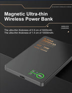 Batterie externe portable magnétique QI 2.1 à charge rapide sans fil pour iPhone 12-17 Pro, Watch, Airpods 5000/10000mAh - FATAONBatterie externe portable magnétique QI 2.1 à charge rapide sans fil pour iPhone 12-17 Pro, Watch, Airpods 5000/10000mAhFATAON