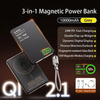 Batterie externe portable magnétique QI 2.1 à charge rapide sans fil pour iPhone 12-17 Pro, Watch, Airpods 5000/10000mAh - FATAONBatterie externe portable magnétique QI 2.1 à charge rapide sans fil pour iPhone 12-17 Pro, Watch, Airpods 5000/10000mAhFATAON