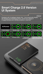 Batterie externe portable magnétique QI 2.1 à charge rapide sans fil pour iPhone 12-17 Pro, Watch, Airpods 5000/10000mAh - FATAONBatterie externe portable magnétique QI 2.1 à charge rapide sans fil pour iPhone 12-17 Pro, Watch, Airpods 5000/10000mAhFATAON