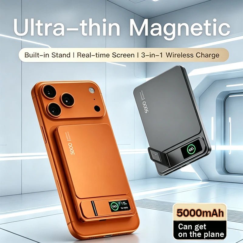 Batterie externe portable W05 5000 mAh ultra - fine compatible avec la charge rapide magnétique sans fil 20W pour MagSafe, iPhone 12 - 17 et iWatch - FATAONBatterie externe portable W05 5000 mAh ultra - fine compatible avec la charge rapide magnétique sans fil 20W pour MagSafe, iPhone 12 - 17 et iWatchTechnologie PortableFATAON