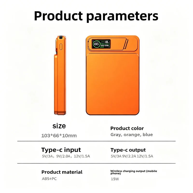 Batterie externe portable W05 5000 mAh ultra - fine compatible avec la charge rapide magnétique sans fil 20W pour MagSafe, iPhone 12 - 17 et iWatch - FATAONBatterie externe portable W05 5000 mAh ultra - fine compatible avec la charge rapide magnétique sans fil 20W pour MagSafe, iPhone 12 - 17 et iWatchTechnologie PortableFATAON