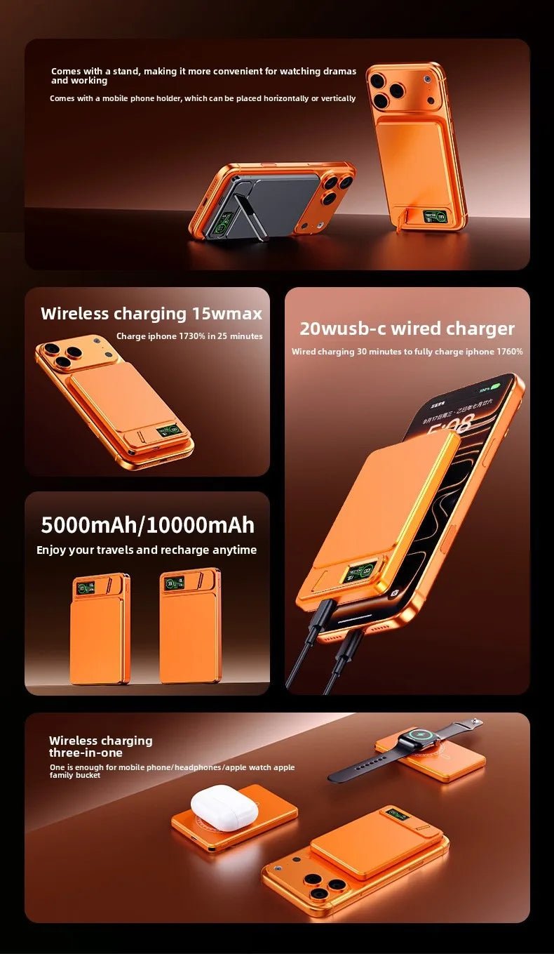 Batterie externe portable W05 5000 mAh ultra - fine compatible avec la charge rapide magnétique sans fil 20W pour MagSafe, iPhone 12 - 17 et iWatch - FATAONBatterie externe portable W05 5000 mAh ultra - fine compatible avec la charge rapide magnétique sans fil 20W pour MagSafe, iPhone 12 - 17 et iWatchTechnologie PortableFATAON