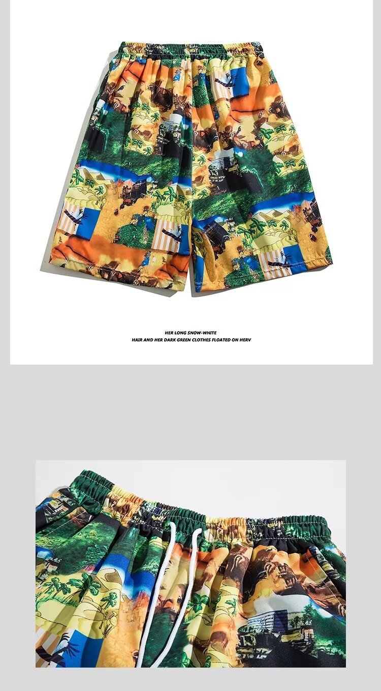 Beach Shorts Summer Casual Men's Trendy Brand Loose Casual Trendy Outer Wear Beach Mid-length Pants All-match Korean Style Five-length Pants - FATAONBeach Shorts Summer Casual Men's Trendy Brand Loose Casual Trendy Outer Wear Beach Mid-length Pants All-match Korean Style Five-length PantsMode HommeFATAON