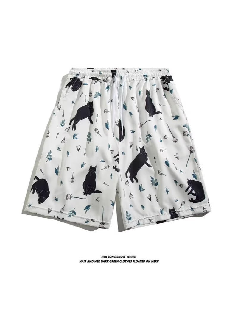 Beach Shorts Summer Casual Men's Trendy Brand Loose Casual Trendy Outer Wear Beach Mid-length Pants All-match Korean Style Five-length Pants - FATAONBeach Shorts Summer Casual Men's Trendy Brand Loose Casual Trendy Outer Wear Beach Mid-length Pants All-match Korean Style Five-length PantsMode HommeFATAON