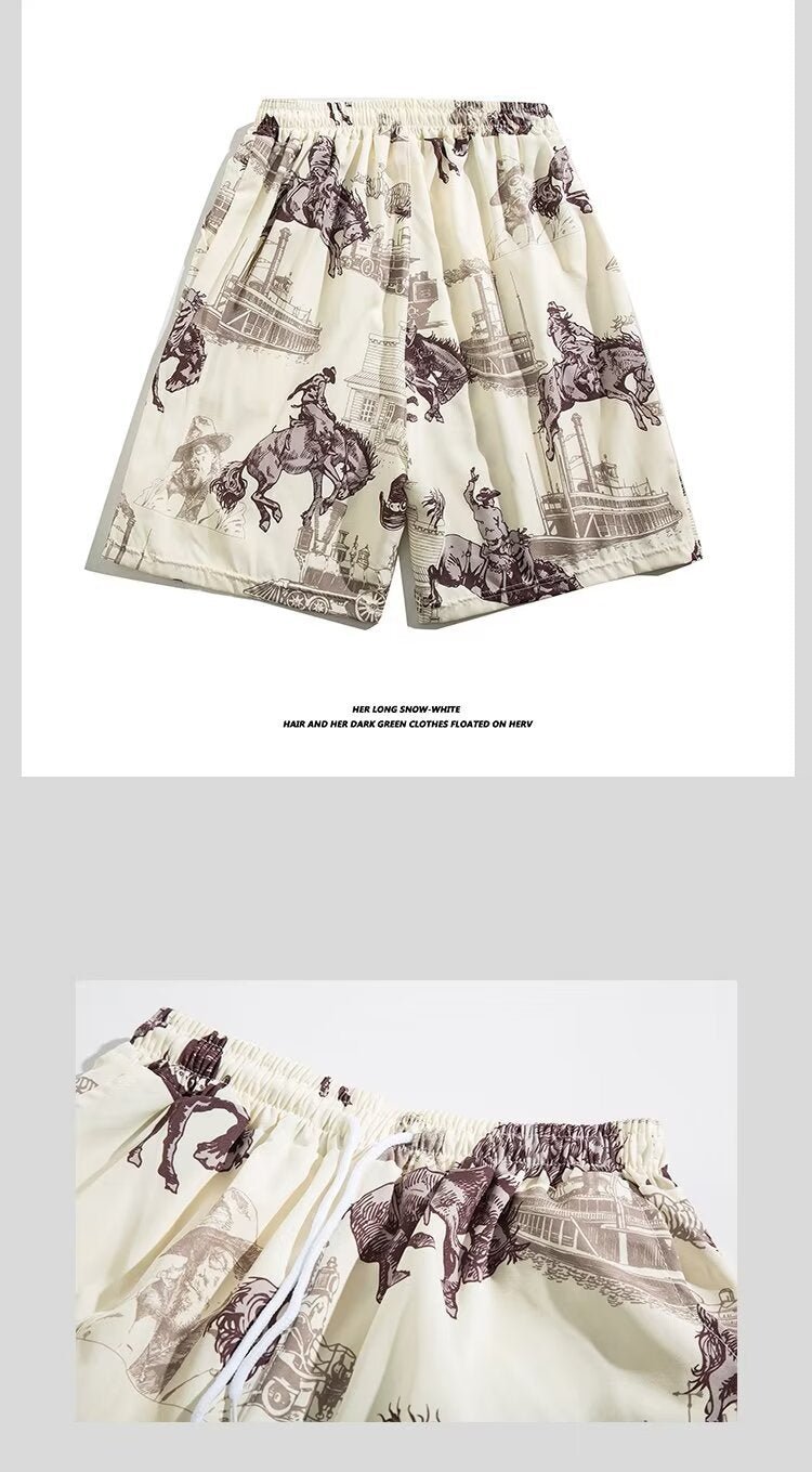 Beach Shorts Summer Casual Men's Trendy Brand Loose Casual Trendy Outer Wear Beach Mid-length Pants All-match Korean Style Five-length Pants - FATAONBeach Shorts Summer Casual Men's Trendy Brand Loose Casual Trendy Outer Wear Beach Mid-length Pants All-match Korean Style Five-length PantsMode HommeFATAON