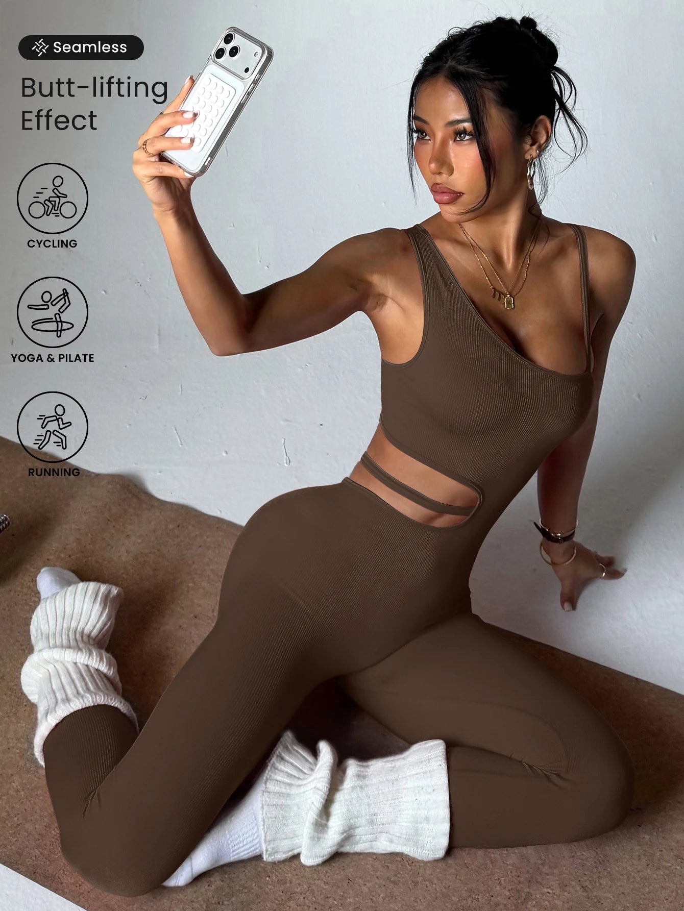 Beau design au dos, leggings de yoga sexy une pièce, adaptés aux combinaisons de sport respirantes et à séchage rapide pour femmes. - FATAONBeau design au dos, leggings de yoga sexy une pièce, adaptés aux combinaisons de sport respirantes et à séchage rapide pour femmes.Fitness FemmeFATAON
