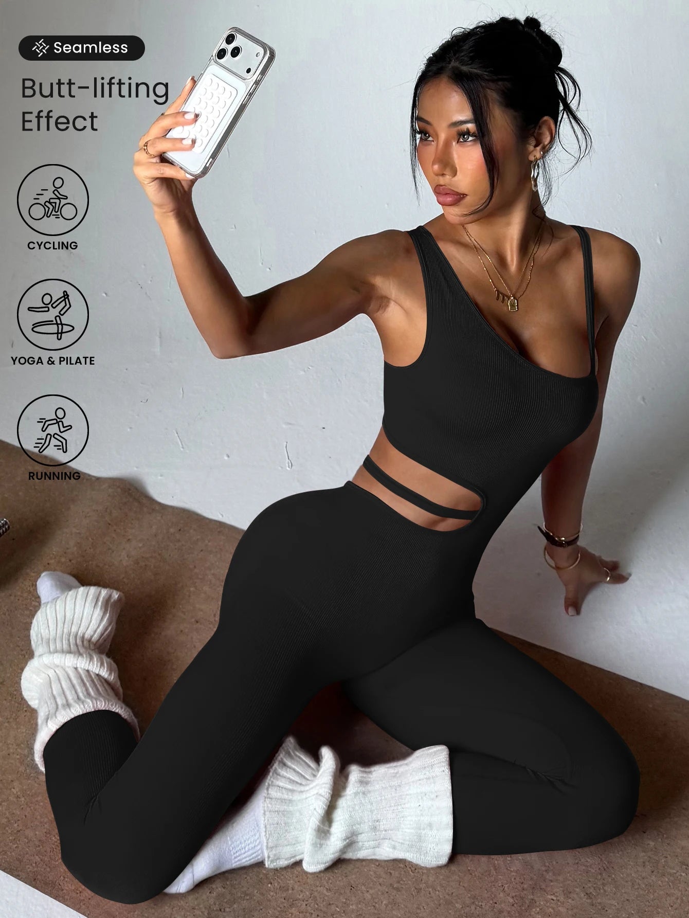 Beau design au dos, leggings de yoga sexy une pièce, adaptés aux combinaisons de sport respirantes et à séchage rapide pour femmes. - FATAONBeau design au dos, leggings de yoga sexy une pièce, adaptés aux combinaisons de sport respirantes et à séchage rapide pour femmes.Fitness FemmeFATAON