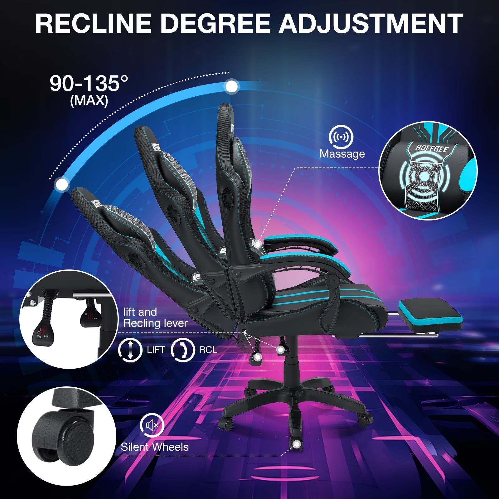 Big and Tall Gaming Chair with Speakers and RGB Lights, Gamer Chair with Footrest, Lumbar Support Height Adjustable 360 - Swivel Seat and Headrest for Adults, 400Lbs - Fix & GoBig and Tall Gaming Chair with Speakers and RGB Lights, Gamer Chair with Footrest, Lumbar Support Height Adjustable 360 - Swivel Seat and Headrest for Adults, 400LbsFix & Go