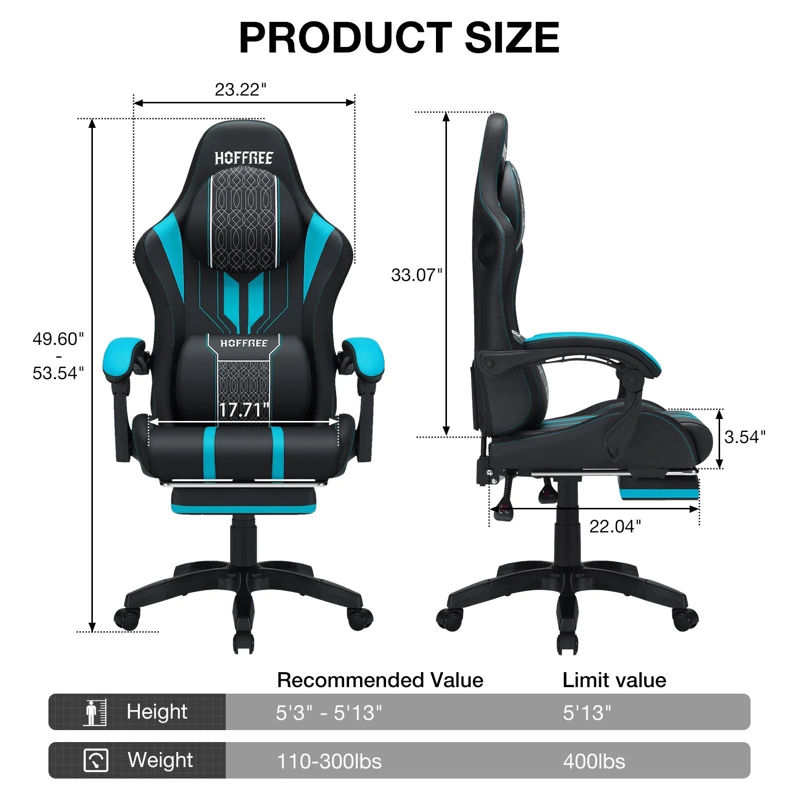 Big and Tall Gaming Chair with Speakers and RGB Lights, Gamer Chair with Footrest, Lumbar Support Height Adjustable 360 - Swivel Seat and Headrest for Adults, 400Lbs - Fix & GoBig and Tall Gaming Chair with Speakers and RGB Lights, Gamer Chair with Footrest, Lumbar Support Height Adjustable 360 - Swivel Seat and Headrest for Adults, 400LbsFix & Go