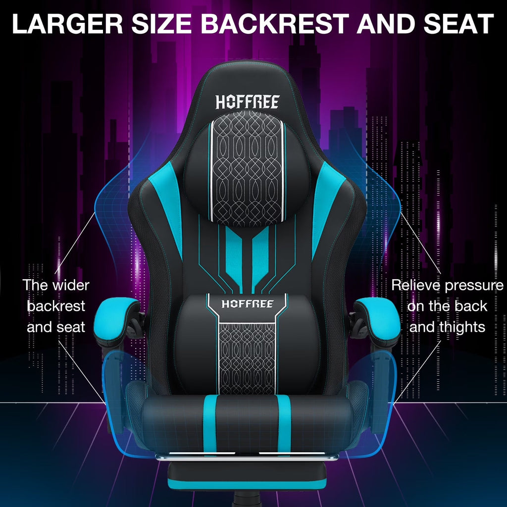 Big and Tall Gaming Chair with Speakers and RGB Lights, Gamer Chair with Footrest, Lumbar Support Height Adjustable 360 - Swivel Seat and Headrest for Adults, 400Lbs - Fix & GoBig and Tall Gaming Chair with Speakers and RGB Lights, Gamer Chair with Footrest, Lumbar Support Height Adjustable 360 - Swivel Seat and Headrest for Adults, 400LbsFix & Go