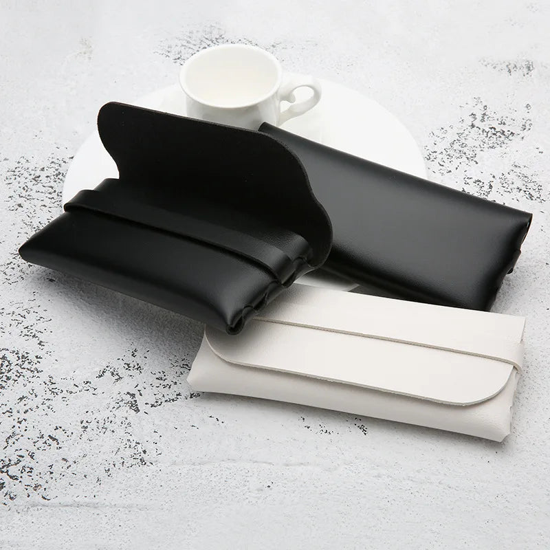 Black and White Soft and Stylish Leather Glasses Cases - Glasses Protection Bags, Travel Accessories for Men and Women - FATAONBlack and White Soft and Stylish Leather Glasses Cases - Glasses Protection Bags, Travel Accessories for Men and WomenMode FemmeFATAON