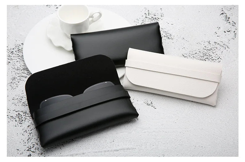 Black and White Soft and Stylish Leather Glasses Cases - Glasses Protection Bags, Travel Accessories for Men and Women - FATAONBlack and White Soft and Stylish Leather Glasses Cases - Glasses Protection Bags, Travel Accessories for Men and WomenMode FemmeFATAON