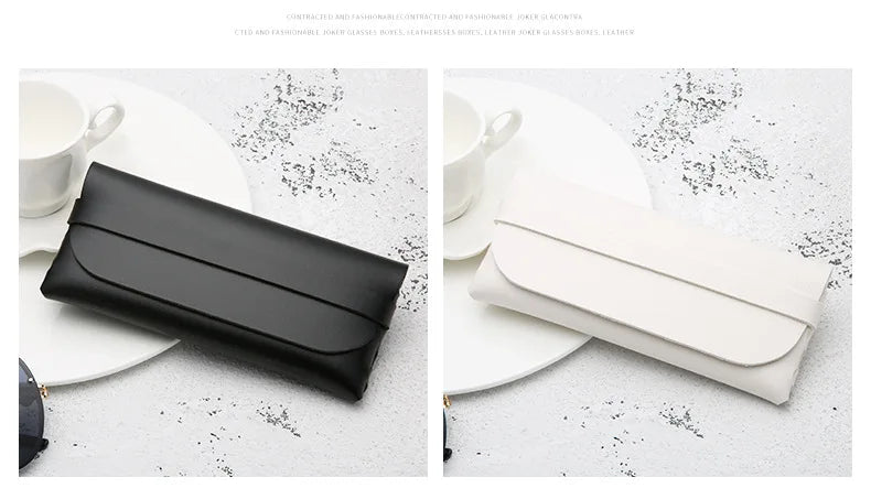 Black and White Soft and Stylish Leather Glasses Cases - Glasses Protection Bags, Travel Accessories for Men and Women - FATAONBlack and White Soft and Stylish Leather Glasses Cases - Glasses Protection Bags, Travel Accessories for Men and WomenMode FemmeFATAON