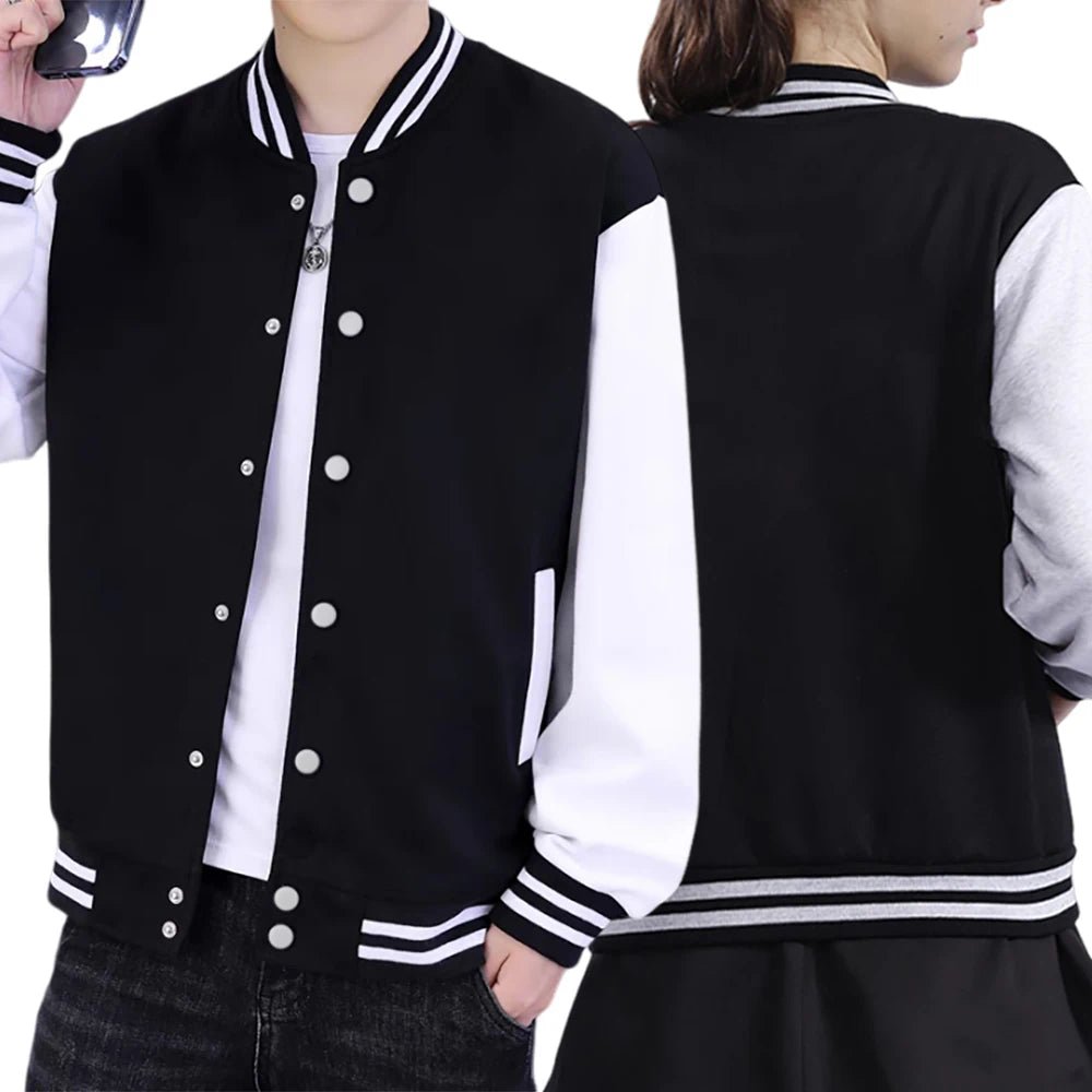 Black White Jacket Coats 5XL Loose Oversized Clothes Casual Men Women Baseball Clothes Couple Street Coat Warm Fleece Jackets - Fix & GoBlack White Jacket Coats 5XL Loose Oversized Clothes Casual Men Women Baseball Clothes Couple Street Coat Warm Fleece JacketsFix & Go
