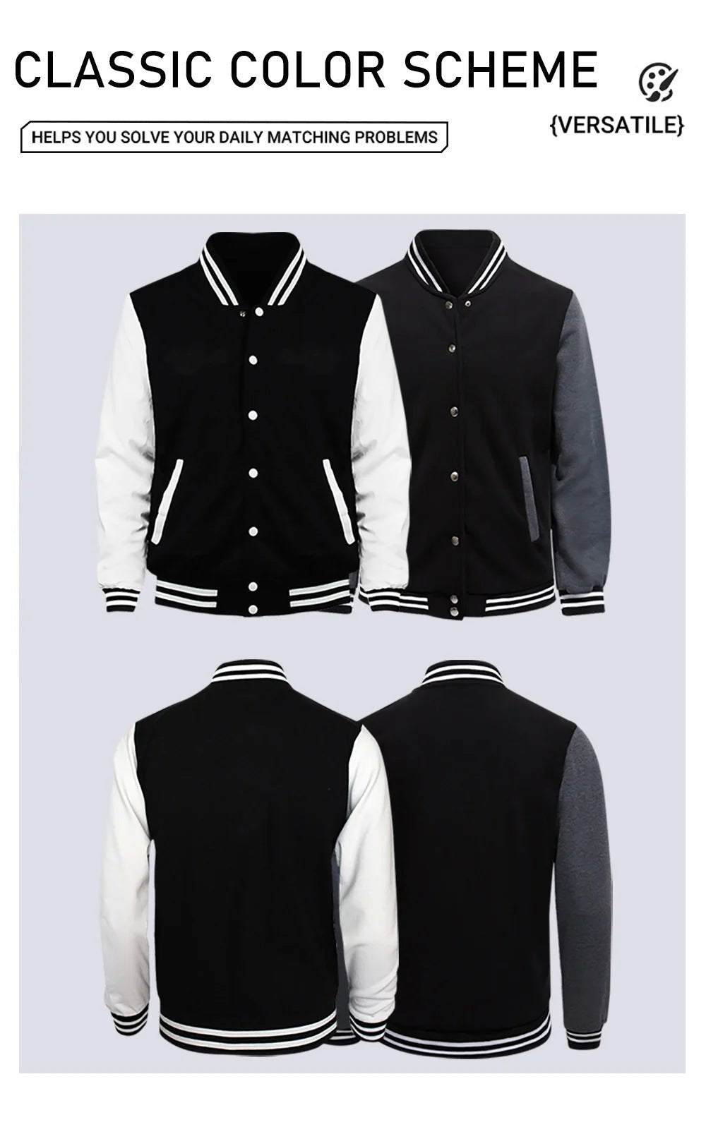 Black White Jacket Coats 5XL Loose Oversized Clothes Casual Men Women Baseball Clothes Couple Street Coat Warm Fleece Jackets - Fix & GoBlack White Jacket Coats 5XL Loose Oversized Clothes Casual Men Women Baseball Clothes Couple Street Coat Warm Fleece JacketsFix & Go