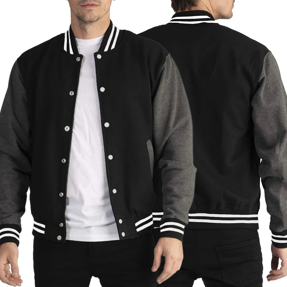Black White Jacket Coats 5XL Loose Oversized Clothes Casual Men Women Baseball Clothes Couple Street Coat Warm Fleece Jackets - Fix & GoBlack White Jacket Coats 5XL Loose Oversized Clothes Casual Men Women Baseball Clothes Couple Street Coat Warm Fleece JacketsFix & Go