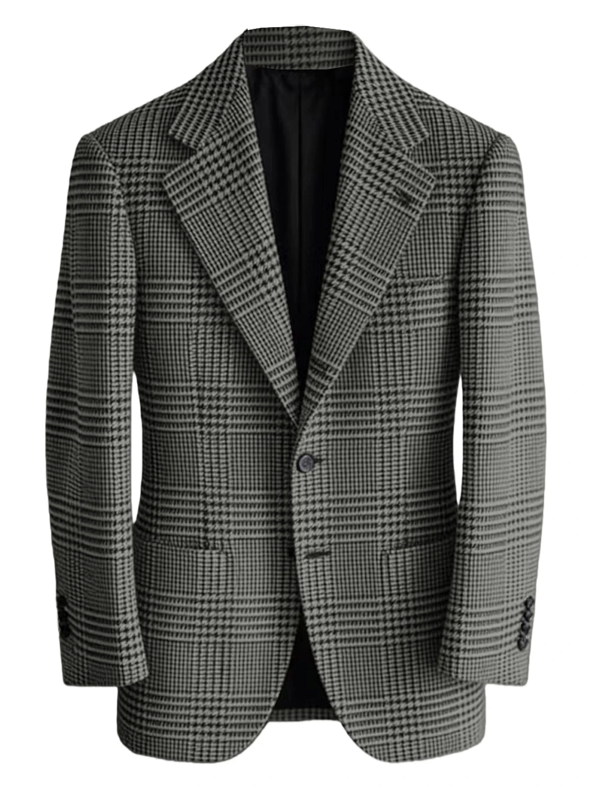 Blazer Homme Slim Fit en Mélange de Laine à Carreaux Pied-de-Poule, Veste Décontractée à Deux Boutons avec Revers Cranté, Idéal pour Tenues Professionnelles et Formelles - FATAONBlazer Homme Slim Fit en Mélange de Laine à Carreaux Pied-de-Poule, Veste Décontractée à Deux Boutons avec Revers Cranté, Idéal pour Tenues Professionnelles et FormellesMode HommeFATAON