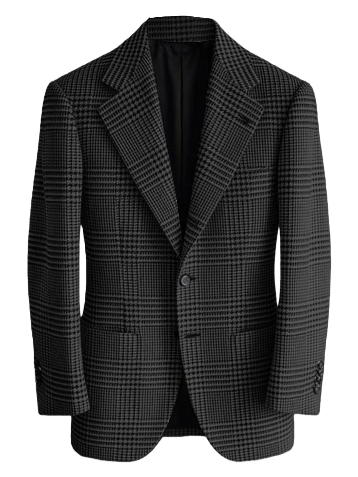 Blazer Homme Slim Fit en Mélange de Laine à Carreaux Pied-de-Poule, Veste Décontractée à Deux Boutons avec Revers Cranté, Idéal pour Tenues Professionnelles et Formelles - FATAONBlazer Homme Slim Fit en Mélange de Laine à Carreaux Pied-de-Poule, Veste Décontractée à Deux Boutons avec Revers Cranté, Idéal pour Tenues Professionnelles et FormellesMode HommeFATAON