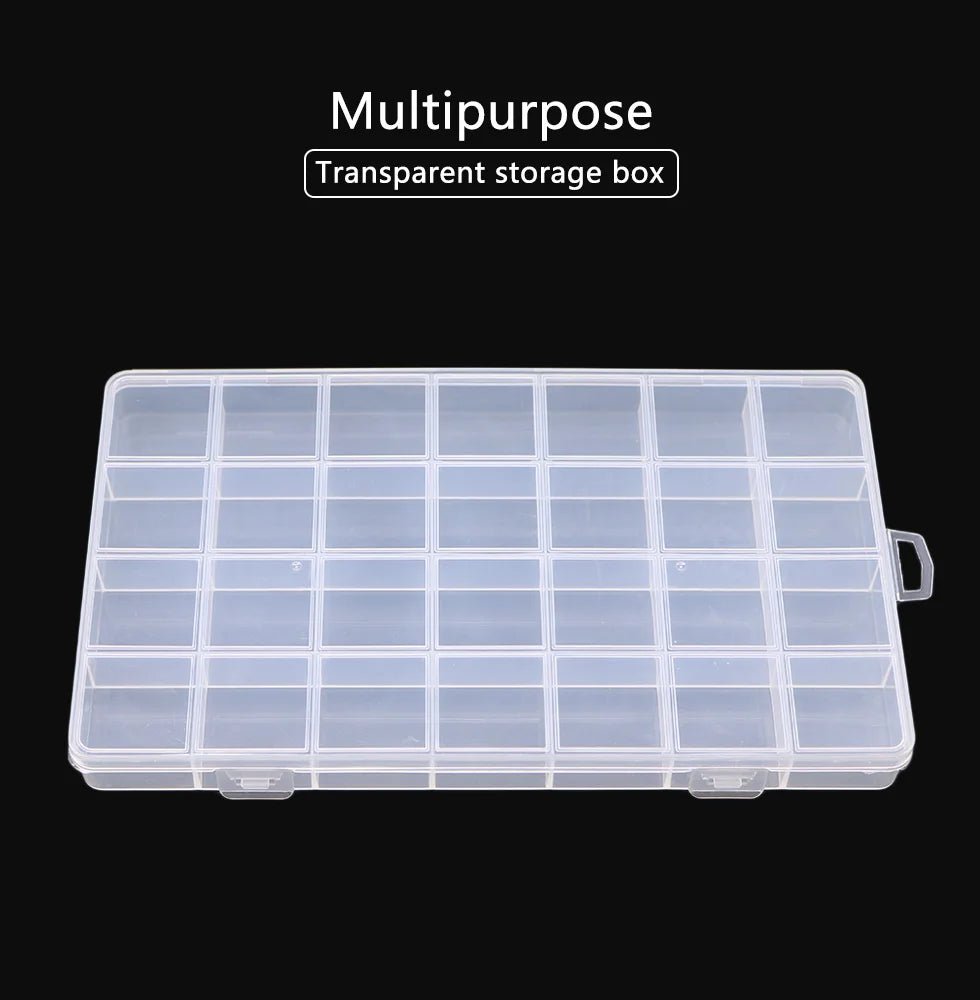 Boîte à bijoux rectangulaire en plastique à 28 grilles, compartiment de rangement, étui à bijoux, boucles d'oreilles, perles, présentoir artisanal, conteneur organisateur, nouveau - FATAONBoîte à bijoux rectangulaire en plastique à 28 grilles, compartiment de rangement, étui à bijoux, boucles d'oreilles, perles, présentoir artisanal, conteneur organisateur, nouveauSolutions MaisonFATAON