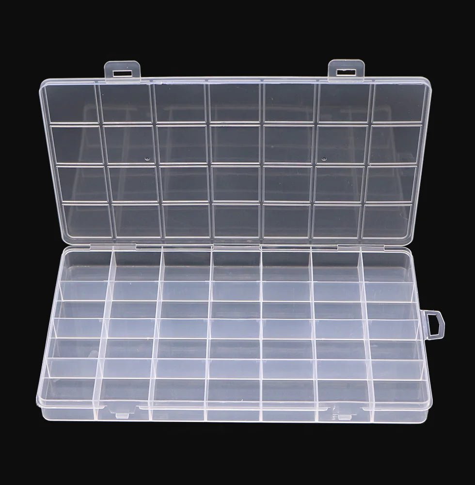 Boîte à bijoux rectangulaire en plastique à 28 grilles, compartiment de rangement, étui à bijoux, boucles d'oreilles, perles, présentoir artisanal, conteneur organisateur, nouveau - FATAONBoîte à bijoux rectangulaire en plastique à 28 grilles, compartiment de rangement, étui à bijoux, boucles d'oreilles, perles, présentoir artisanal, conteneur organisateur, nouveauSolutions MaisonFATAON