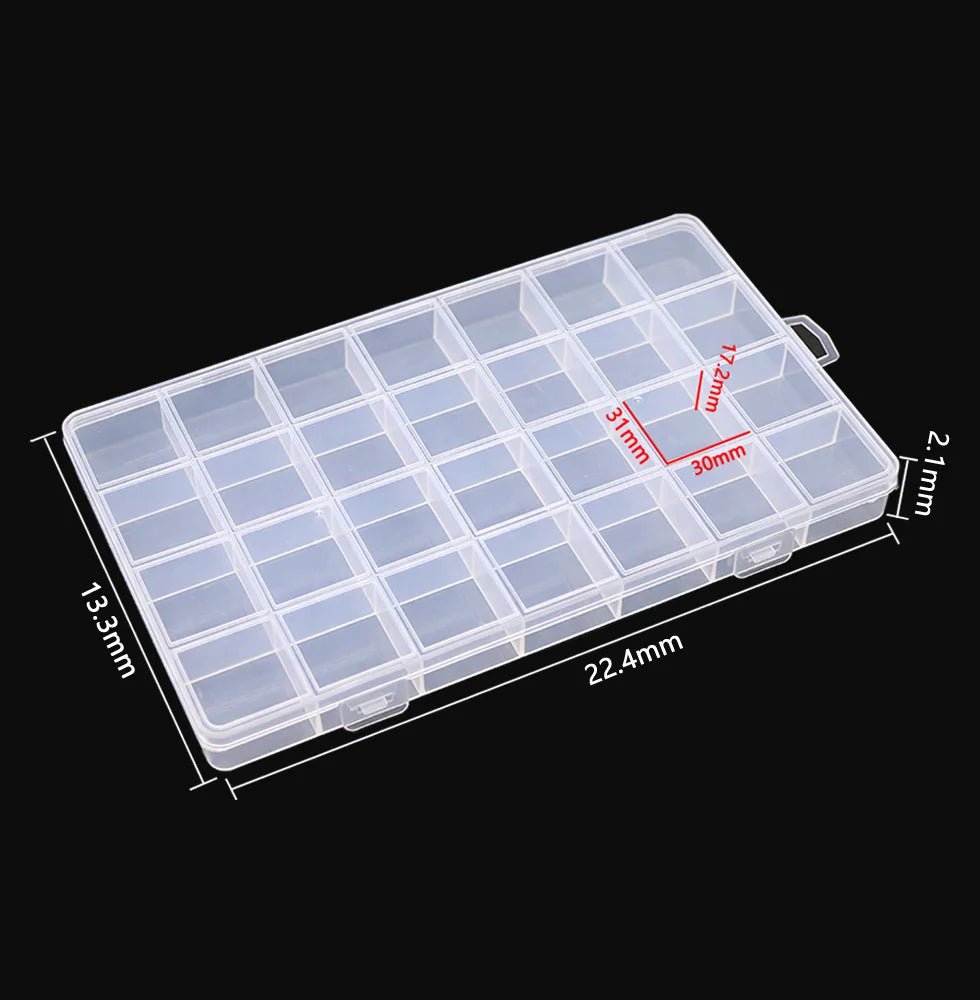 Boîte à bijoux rectangulaire en plastique à 28 grilles, compartiment de rangement, étui à bijoux, boucles d'oreilles, perles, présentoir artisanal, conteneur organisateur, nouveau - FATAONBoîte à bijoux rectangulaire en plastique à 28 grilles, compartiment de rangement, étui à bijoux, boucles d'oreilles, perles, présentoir artisanal, conteneur organisateur, nouveauSolutions MaisonFATAON