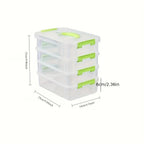 Boîte de rangement en plastique Transparent à 4 couches, couvercle de tiroir cloisonné, boîte de rangement de blocs de construction, boîte de rangement Portable - FATAONBoîte de rangement en plastique Transparent à 4 couches, couvercle de tiroir cloisonné, boîte de rangement de blocs de construction, boîte de rangement PortableSolutions MaisonFATAON