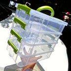 Boîte de rangement en plastique Transparent à 4 couches, couvercle de tiroir cloisonné, boîte de rangement de blocs de construction, boîte de rangement Portable - FATAONBoîte de rangement en plastique Transparent à 4 couches, couvercle de tiroir cloisonné, boîte de rangement de blocs de construction, boîte de rangement PortableSolutions MaisonFATAON
