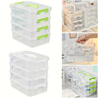 Boîte de rangement en plastique Transparent à 4 couches, couvercle de tiroir cloisonné, boîte de rangement de blocs de construction, boîte de rangement Portable - FATAONBoîte de rangement en plastique Transparent à 4 couches, couvercle de tiroir cloisonné, boîte de rangement de blocs de construction, boîte de rangement PortableSolutions MaisonFATAON
