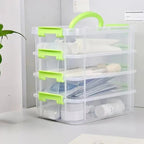 Boîte de rangement en plastique Transparent à 4 couches, couvercle de tiroir cloisonné, boîte de rangement de blocs de construction, boîte de rangement Portable - FATAONBoîte de rangement en plastique Transparent à 4 couches, couvercle de tiroir cloisonné, boîte de rangement de blocs de construction, boîte de rangement PortableSolutions MaisonFATAON